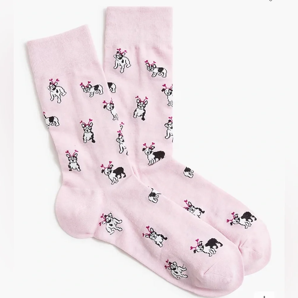 NWT J Crew Dogs with heart socks